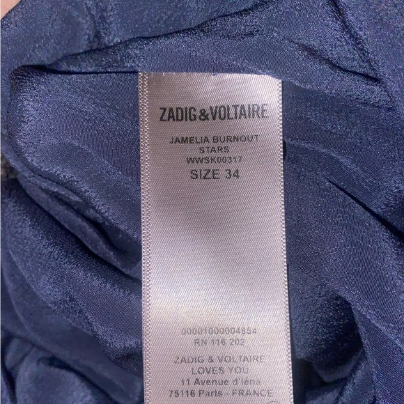 Zadig & Voltaire - Jamelia Burnout Stars - size 34/xs - Picture 5 of 6